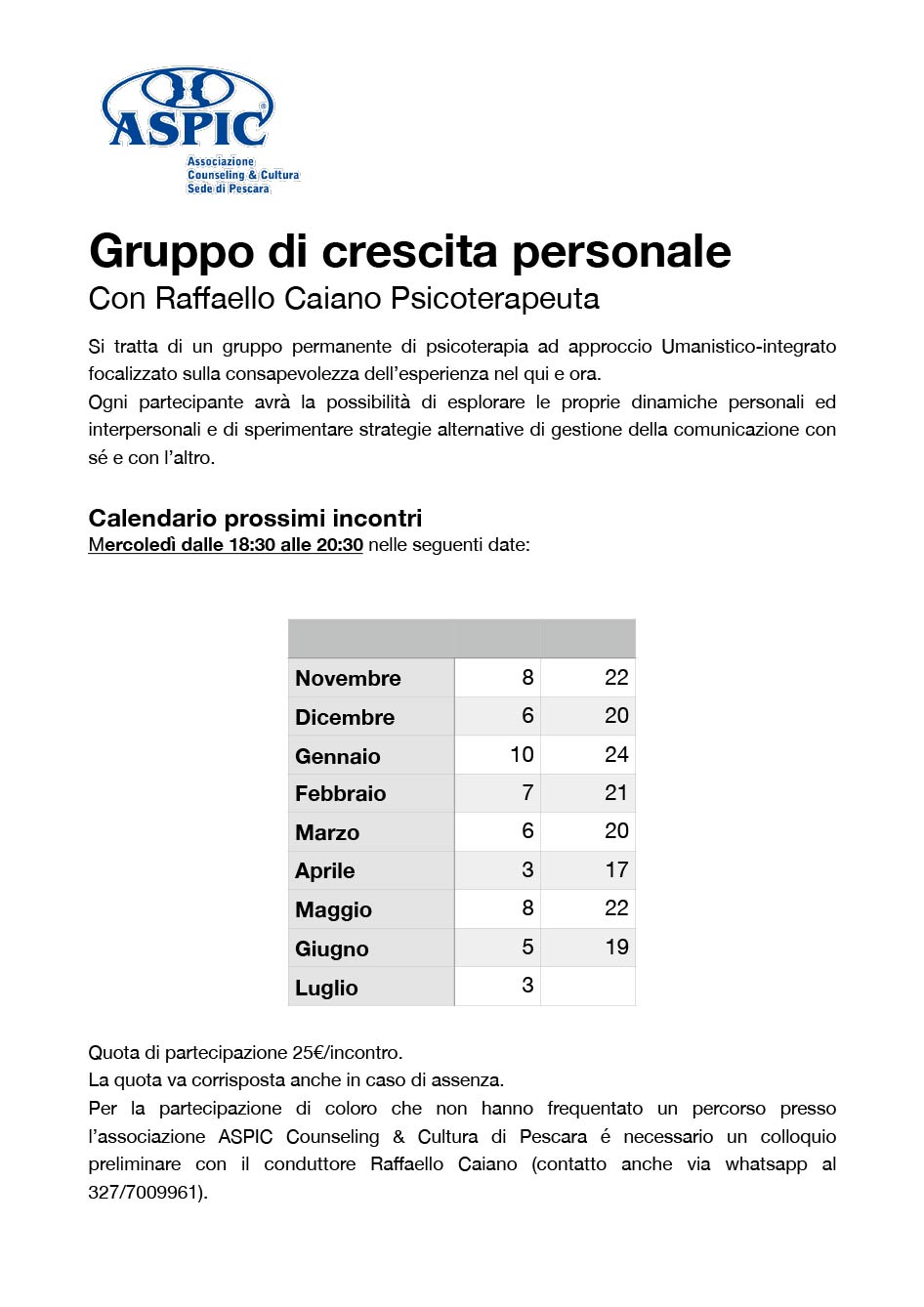 Crescita personale Gruppo di Crescita Personale